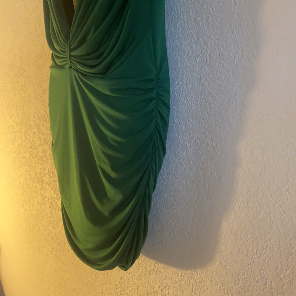 Sen Green Large Drape Front Dress - Picture 3 of 3